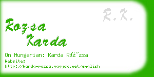 rozsa karda business card